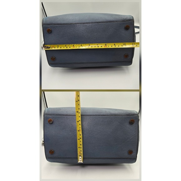 MICHAEL‎ KORS Medium Satchel Handbag Blue Leather Top Handle Shoulder Bag - Picture 4 of 11